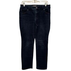 Chico's So Slimming Women's Dark Wash Denim Jeans‎ Straight Leg Size 1 (8) Reg